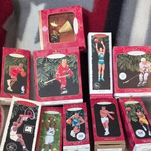 Hallmark Collector's Sports Ornament Set in Red and Green